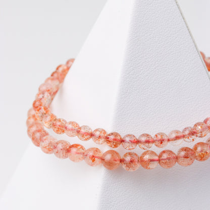 LUCY SUMMER กำไลข้อมือหินแท้ Sunstone ซันสโตน Top Quality AAAAAAA 4-5 mm