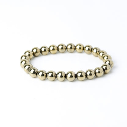 LUCY SUMMER กำไลข้อมือหินแท้  Pyrite - ไพไรท์ (กำไลหินแท้ รับประกันหินแท้)