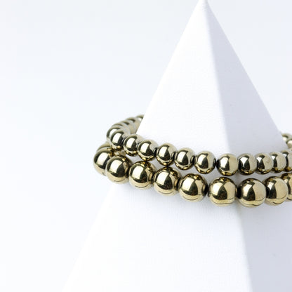 LUCY SUMMER กำไลข้อมือหินแท้  Pyrite - ไพไรท์ (กำไลหินแท้ รับประกันหินแท้)