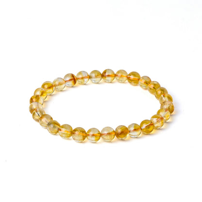 LUCY SUMMER กำไลข้อมือหินแท้ Citrine (ซิทรีน) ขนาด 6 mm.