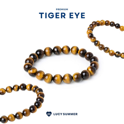 LUCYSUMMER กำไลข้อมือหินแท้ Tiger eye - ไทเกอร์ อาย (กำไลหินแท้ รับประกันหินแท้)