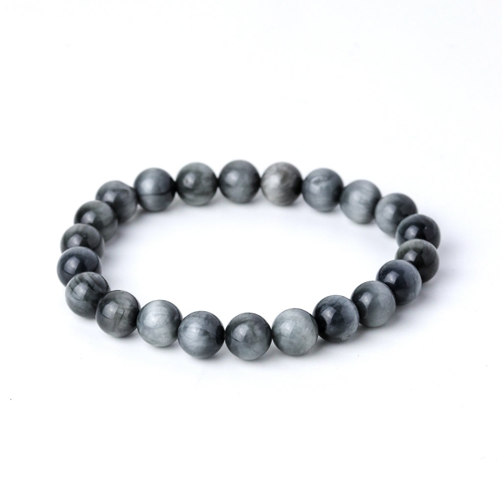 LUCY SUMMER กำไลข้อมือหินแท้  Eagle eyes - อีเกิ้ลอาย หินตาเหยี่ยว พรีเมี่ยม (กำไลหินแท้ รับประกันหินแท้)