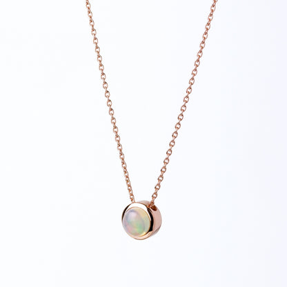 LUCYSUMMER Tiny Necklace สร้อยคอเงินแท้ "ลูกคุณหนู" พลอยแท้ขนาด 6 มม. มีพลอยให้เลือกหลายชนิด