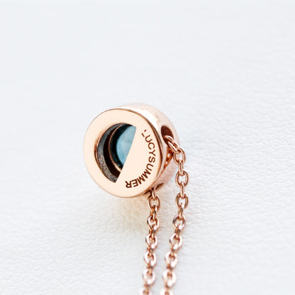 LUCYSUMMER Tiny Necklace สร้อยคอเงินแท้ "ลูกคุณหนู" พลอยแท้ขนาด 6 มม. มีพลอยให้เลือกหลายชนิด