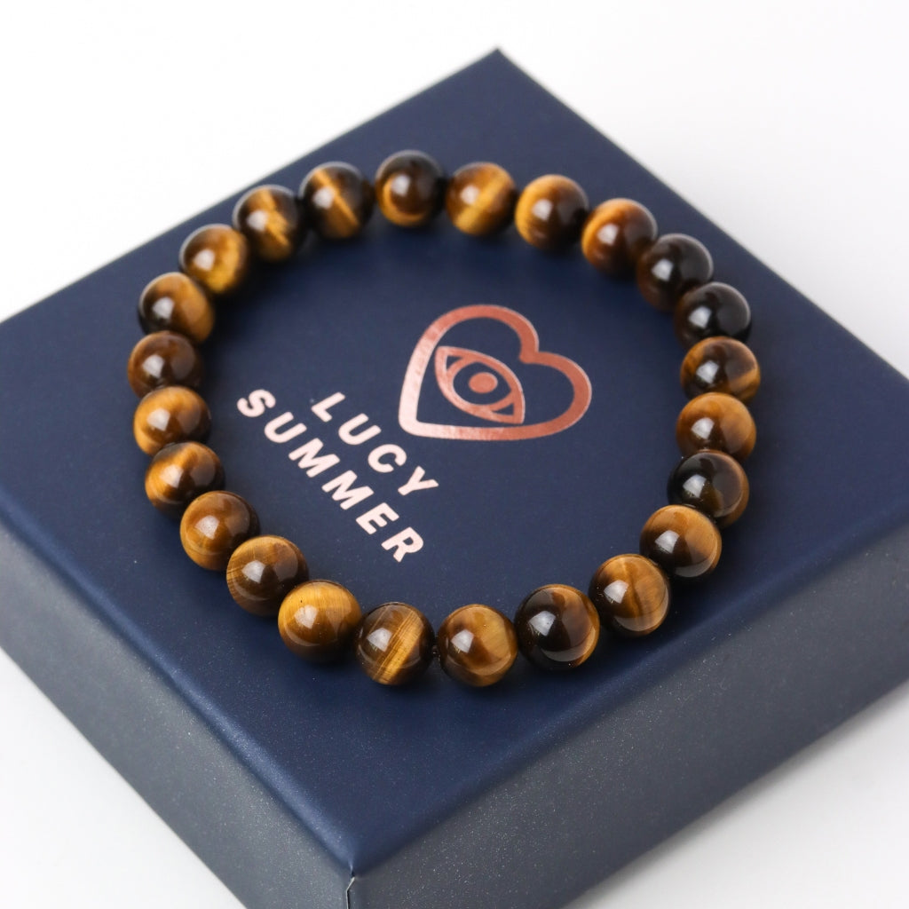 LUCYSUMMER กำไลข้อมือหินแท้ Tiger eye - ไทเกอร์ อาย (กำไลหินแท้ รับประกันหินแท้)
