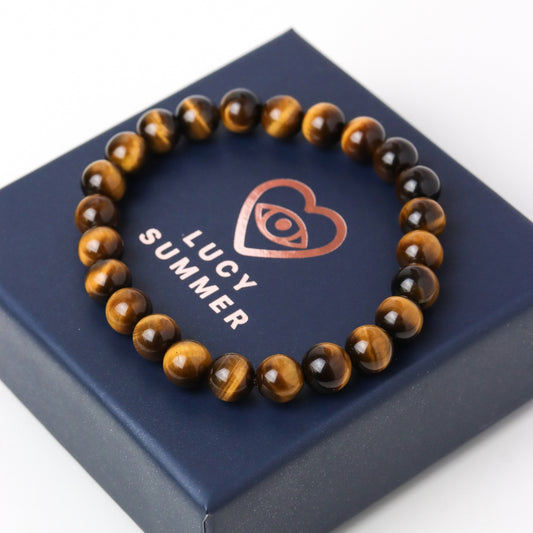 LUCYSUMMER กำไลข้อมือหินแท้ Tiger eye - ไทเกอร์ อาย (กำไลหินแท้ รับประกันหินแท้)