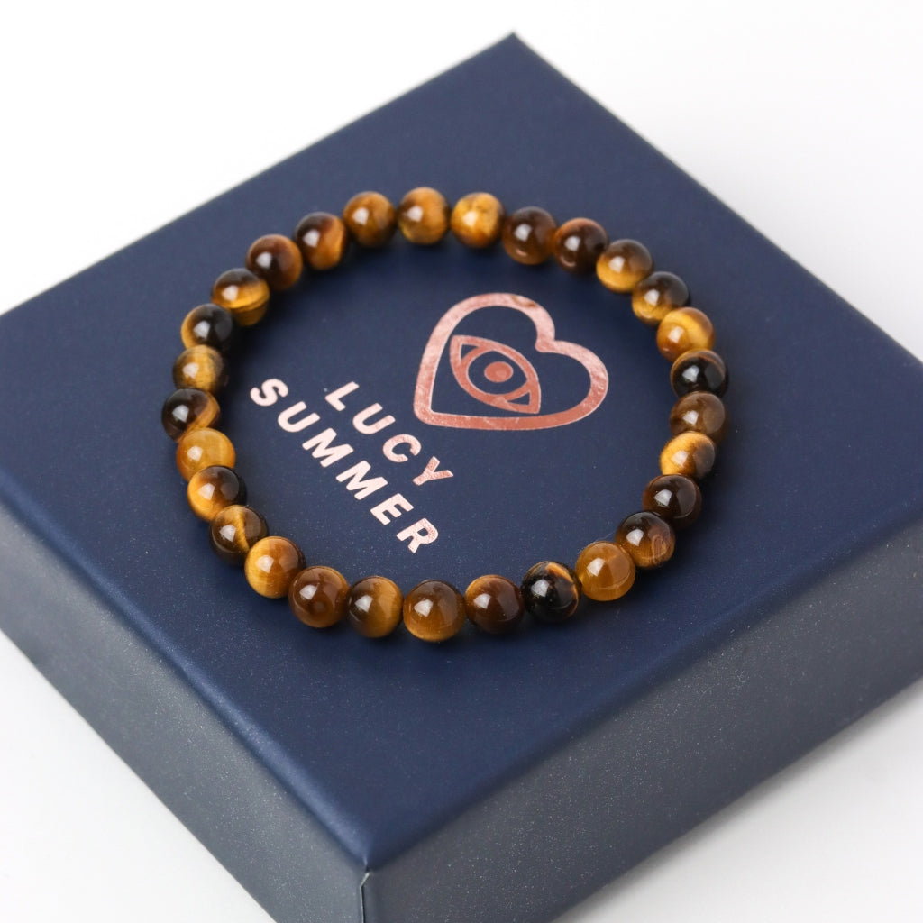 LUCYSUMMER กำไลข้อมือหินแท้ Tiger eye - ไทเกอร์ อาย (กำไลหินแท้ รับประกันหินแท้)