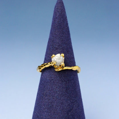 LUCY SUMMER Rough Diamond Ring แหวนเพชรดิบ Silver 925 (งานสั่งทำ Made to order)