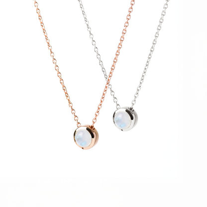 LUCYSUMMER Tiny Necklace สร้อยคอเงินแท้ "ลูกคุณหนู" พลอยแท้ขนาด 6 มม. มีพลอยให้เลือกหลายชนิด