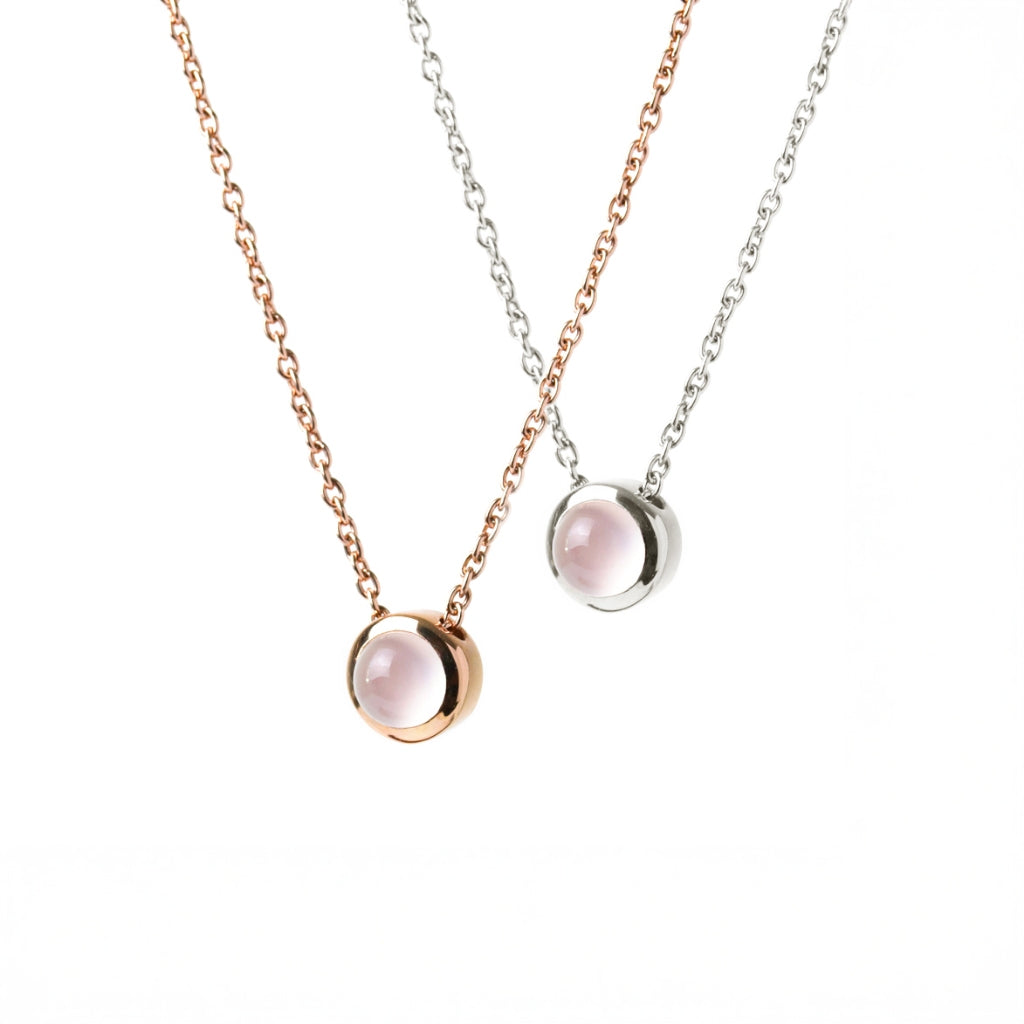 LUCYSUMMER Tiny Necklace สร้อยคอเงินแท้ "ลูกคุณหนู" พลอยแท้ขนาด 6 มม. มีพลอยให้เลือกหลายชนิด