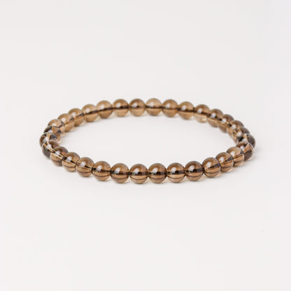 LUCY SUMMER กำไลข้อมือหิน Smoky Quartz สโมคกี้ควอตซ์ ขนาด 6 mm (รับประกันหินแท้)