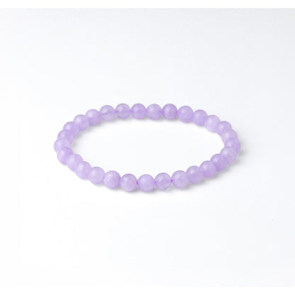 LUCYSUMMER กำไลข้อมือหินแท้ Lavender Amethyst ขนาด 6/8 มม. กำไลหินแท้