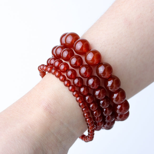 LUCYSUMMER กำไลข้อมือหิน Carnelian (คาร์เนเลียน) ขนาด 6/8/10 mm.