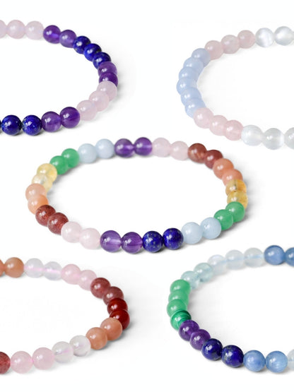 LUCY SUMMER Love in Every Shade - กำไลข้อมือหินแท้  ขนาด 6 มม. Pride Month Collection