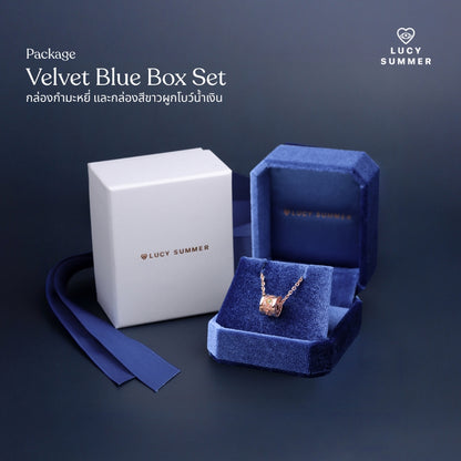 LUCY SUMMER สร้อยคอพร้อมจี้วงล้อ พลอยแท้ รุ่น LUNA ONE Necklace - Signature Size (Unisex) ตัวเรือนเงินแท้ พลอยแท้