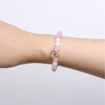 LUCYSUMMER กำไลหินแท้ หินเสริมความรักดีที่สุด Moonstone, Rhodochrosite และ Rose Quartz