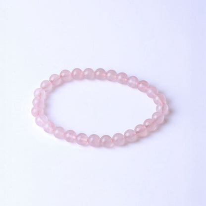 LUCYSUMMER กำไลข้อมือหินแท้ Rose Quartz โรสควอตซ์ ขนาด 6 mm.