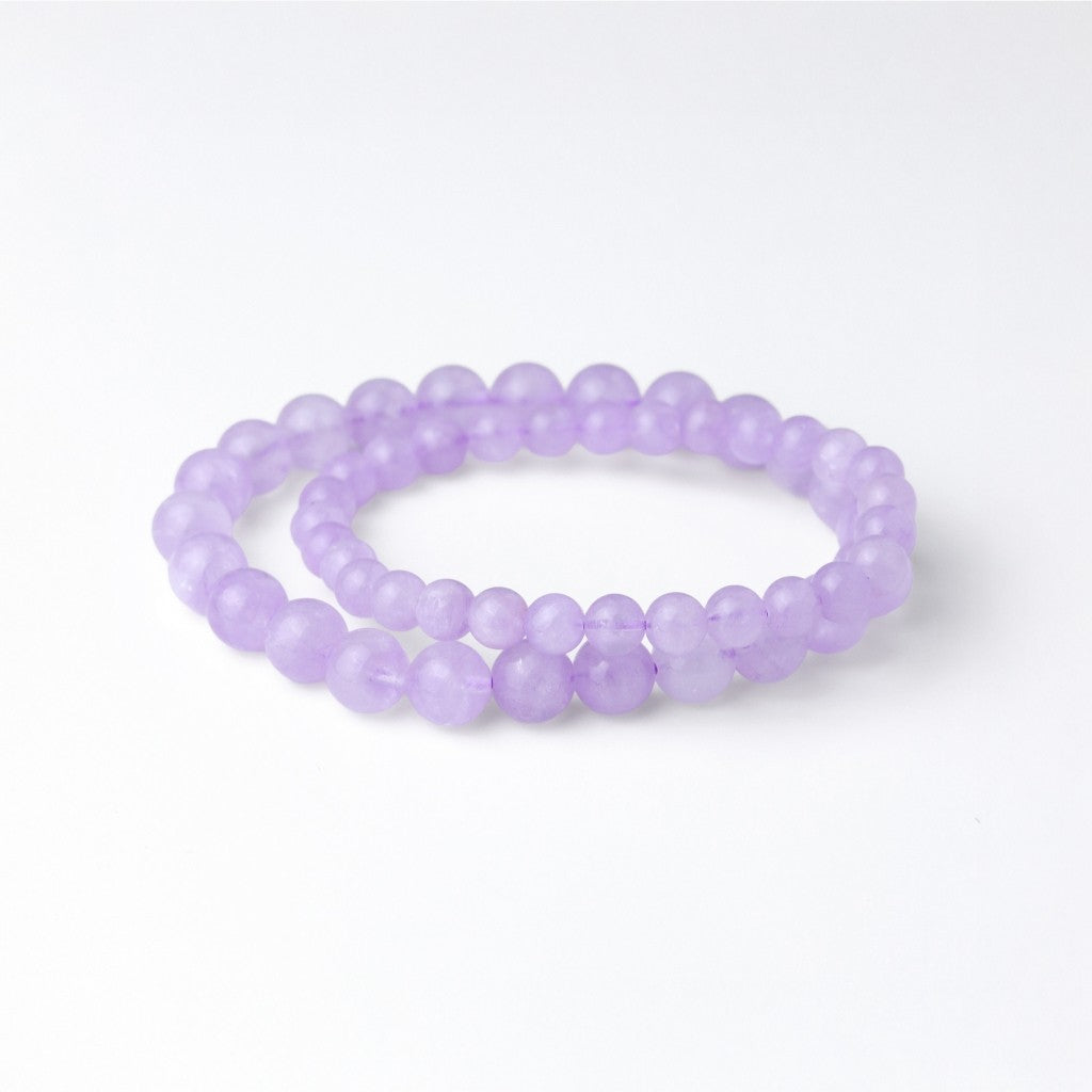 LUCYSUMMER กำไลข้อมือหินแท้ Lavender Amethyst ขนาด 6/8 มม. กำไลหินแท้