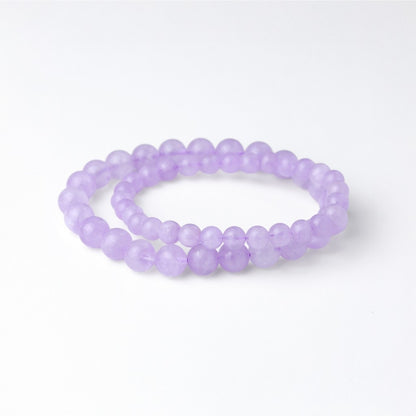 LUCYSUMMER กำไลข้อมือหินแท้ Lavender Amethyst ขนาด 6/8 มม. กำไลหินแท้
