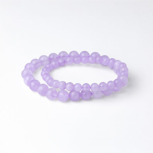 LUCYSUMMER กำไลข้อมือหินแท้ Lavender Amethyst ขนาด 6/8 มม. กำไลหินแท้