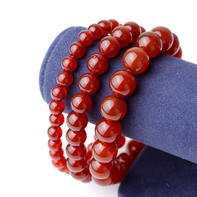 LUCYSUMMER กำไลข้อมือหิน Carnelian (คาร์เนเลียน) ขนาด 6/8/10 mm.