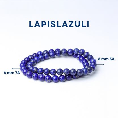 LUCYSUMMER กำไลข้อมือหินแท้ Lapislazuli - ลาพิส ลาซูรี่ เกรดพรีเมี่ยม (กำไลหินแท้ รับประกันหินแท้)