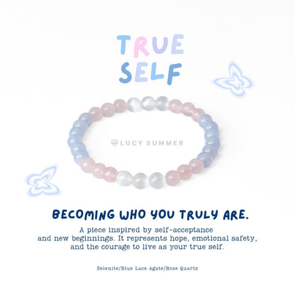 LUCY SUMMER Love in Every Shade - กำไลข้อมือหินแท้  ขนาด 6 มม. Pride Month Collection