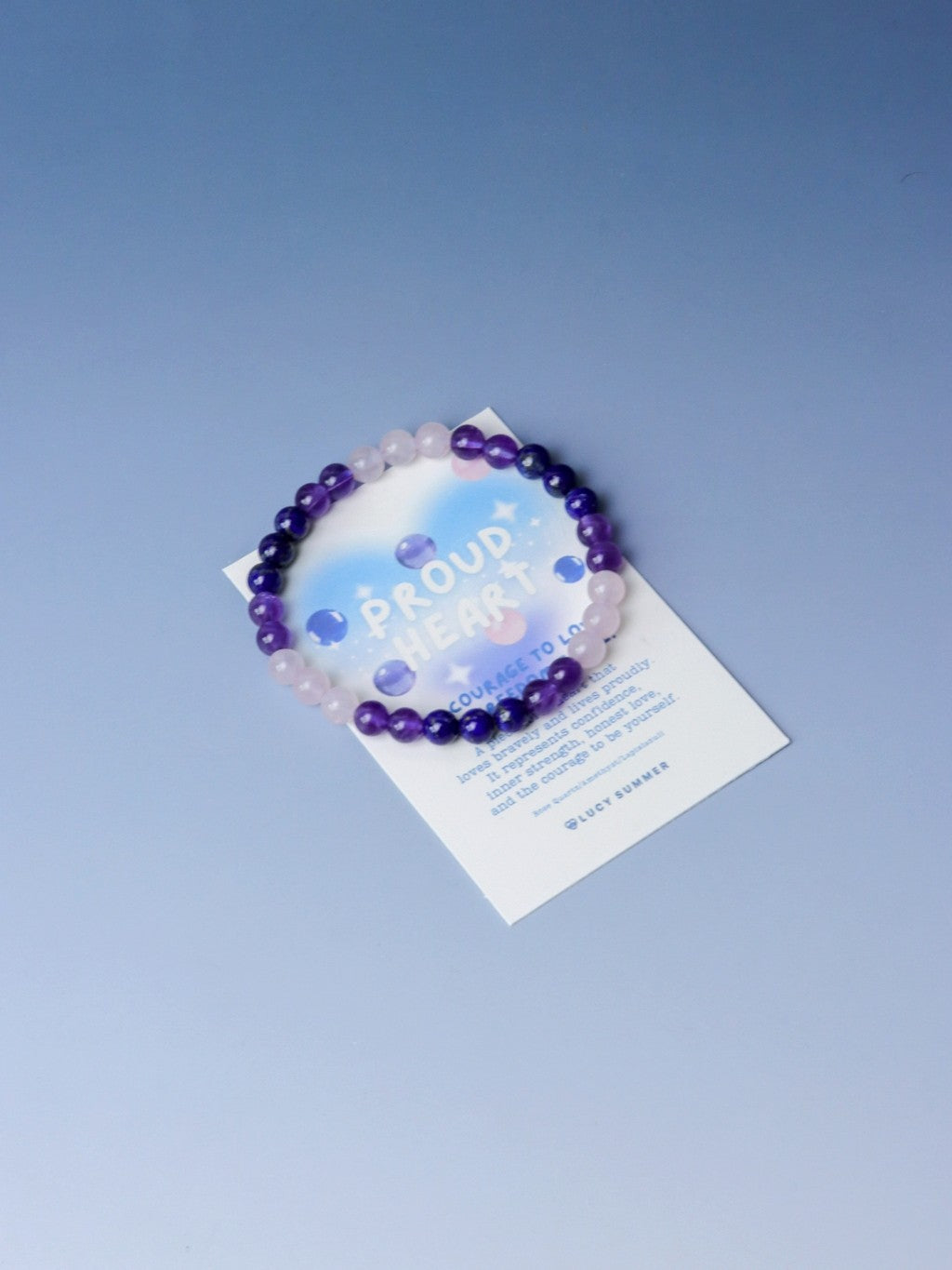 LUCY SUMMER Love in Every Shade - กำไลข้อมือหินแท้  ขนาด 6 มม. Pride Month Collection