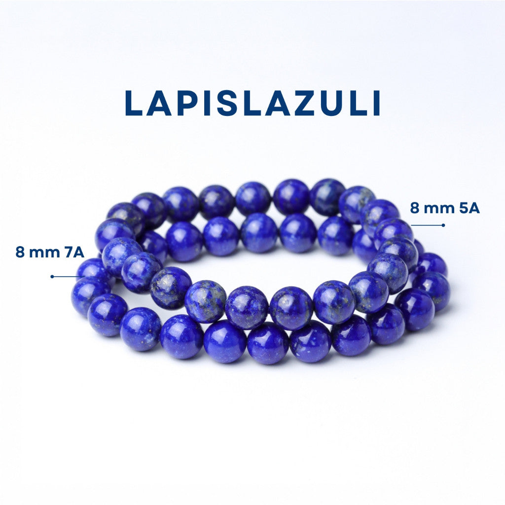 LUCYSUMMER กำไลข้อมือหินแท้ Lapislazuli - ลาพิส ลาซูรี่ เกรดพรีเมี่ยม (กำไลหินแท้ รับประกันหินแท้)