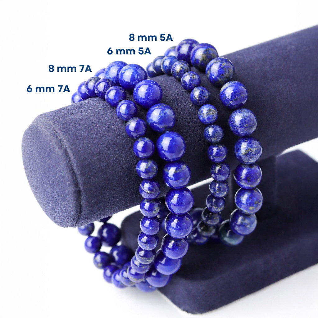 LUCYSUMMER กำไลข้อมือหินแท้ Lapislazuli - ลาพิส ลาซูรี่ เกรดพรีเมี่ยม (กำไลหินแท้ รับประกันหินแท้)