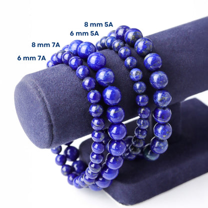 LUCYSUMMER กำไลข้อมือหินแท้ Lapislazuli - ลาพิส ลาซูรี่ เกรดพรีเมี่ยม (กำไลหินแท้ รับประกันหินแท้)