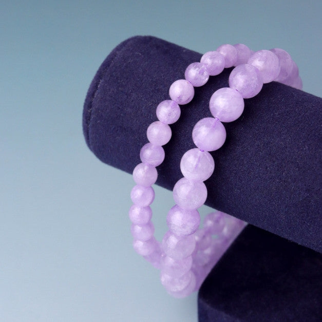 LUCYSUMMER กำไลข้อมือหินแท้ Lavender Amethyst ขนาด 6/8 มม. กำไลหินแท้