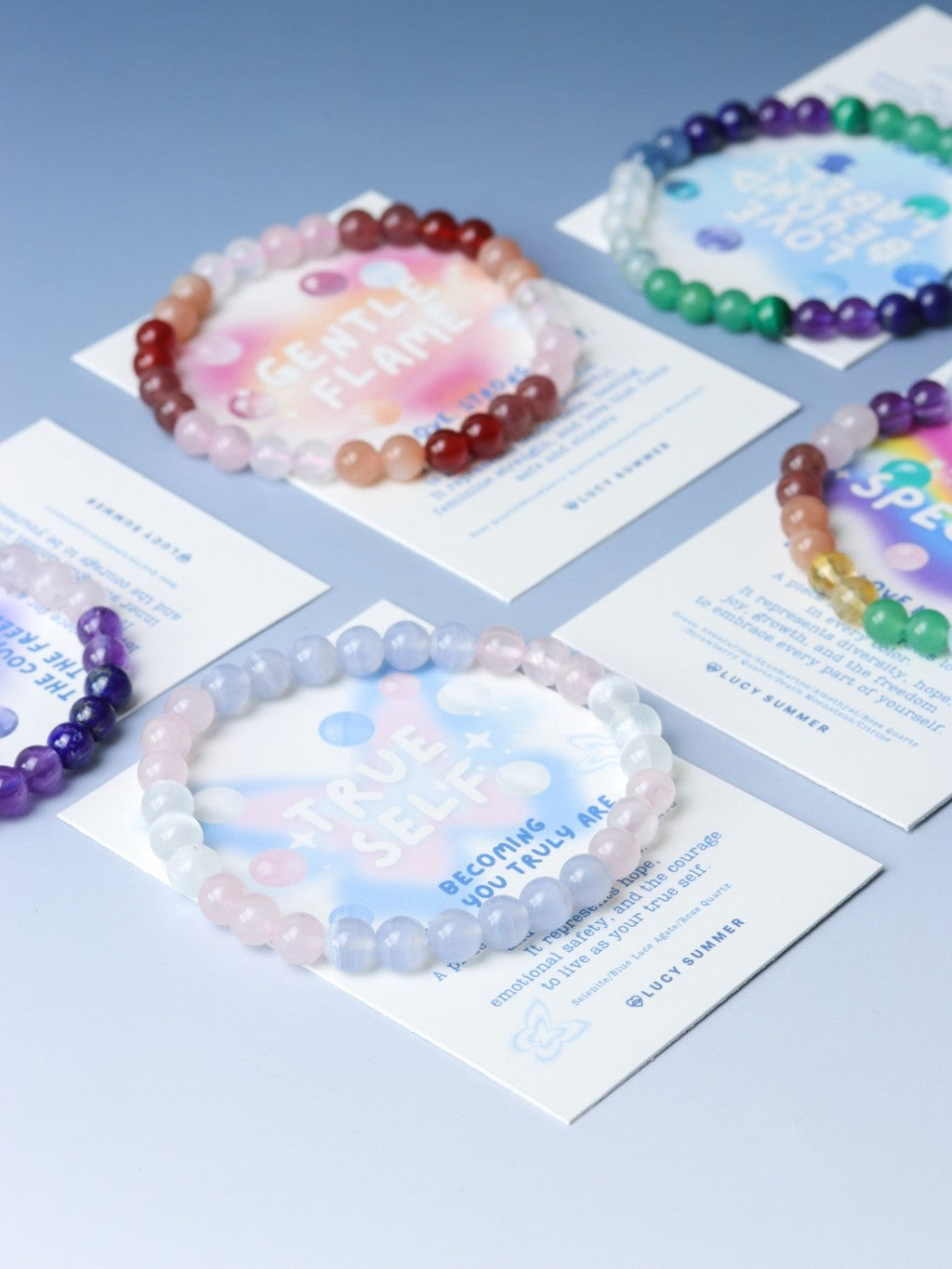 LUCY SUMMER Love in Every Shade - กำไลข้อมือหินแท้  ขนาด 6 มม. Pride Month Collection
