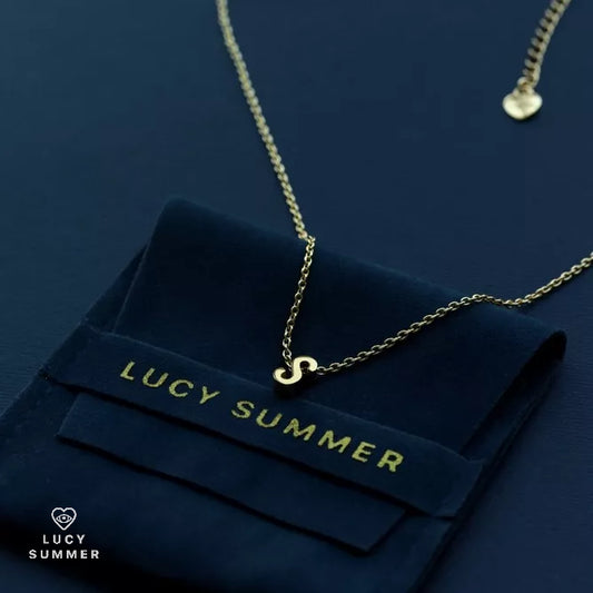 LUCYSUMMER [Silver 925] Alphabet A-Z สร้อยลายโซ่พร้อมจี้ตัวอักษร สร้อยทำจากเงินแท้ Silver 925